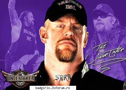 Poze si kteva cuvinte despre wrestleri din Smack Down - Name: Undertaker Height: 6 foot 10 - Wrestling